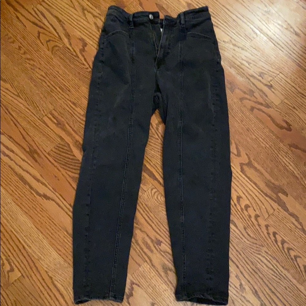 H&M dark grey mom jeans